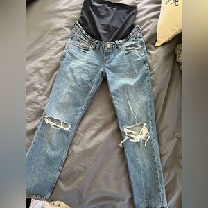 Abercrombie ankle straight maternity jeans